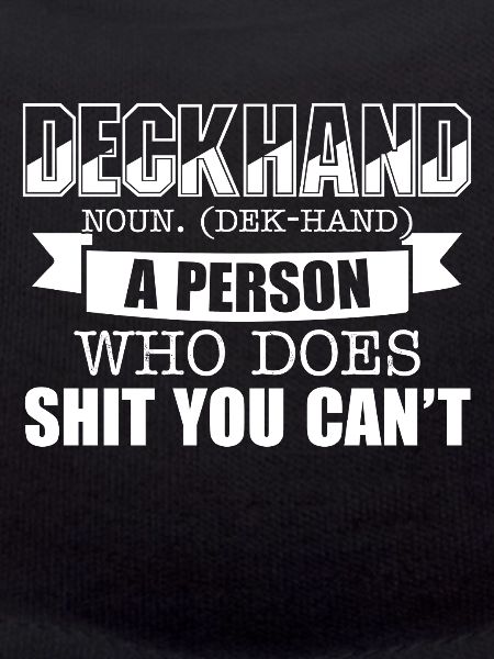 Deckhand Deckhand Definition