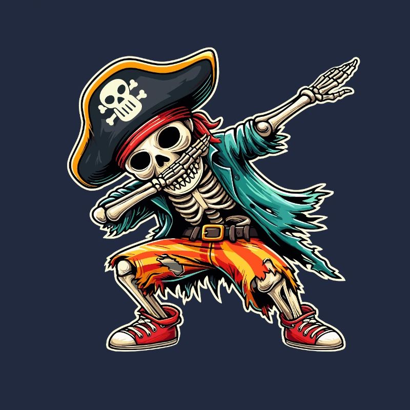 Carnival Pirate Skeleton Dabbing Pirate Hat Alaaf
