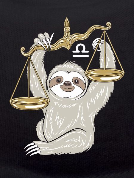 Libra Faultier Waage Sternzeichen