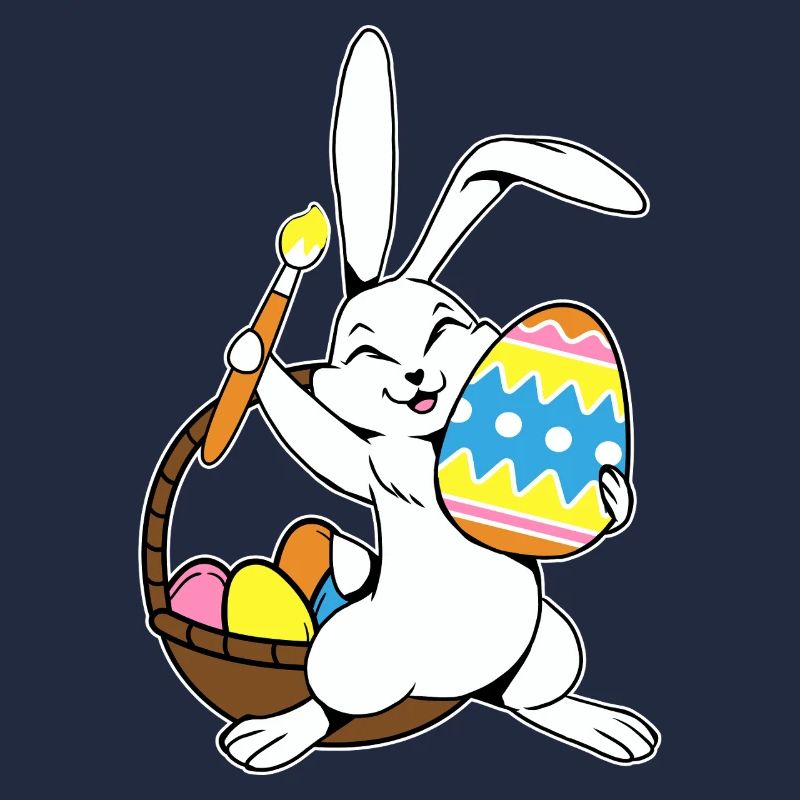 Easter Bunny Painted Easter Egg Painting