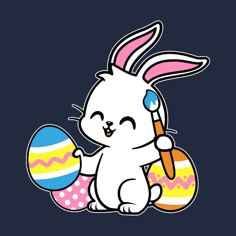 Easter Bunny Painted Easter Egg Painting