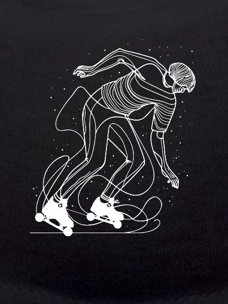 Roller Skater Line Art