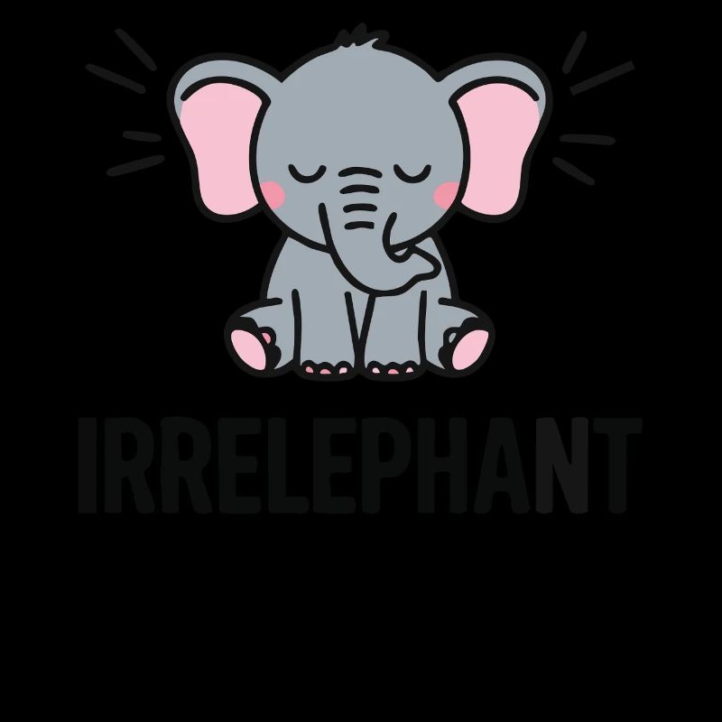 Irrelephant Drôle Éléphant Jeu de mots Animal mignon