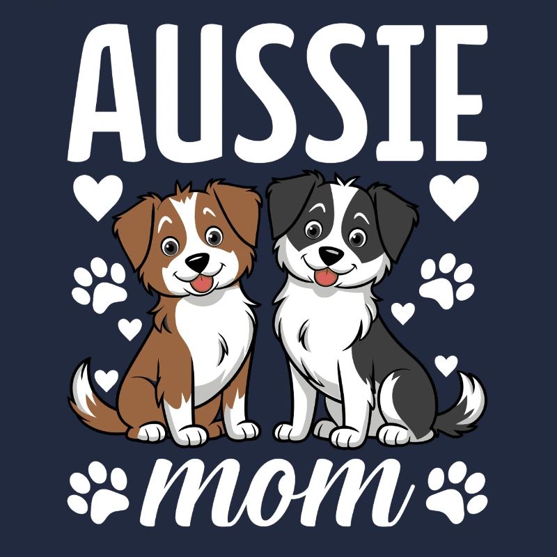 Aussie Mama Australian Shepherd Lustiger Aussie Hund