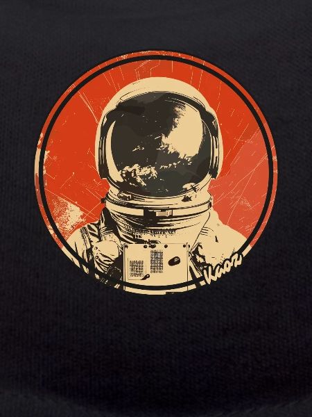 Conception spatiale rétro astronaute