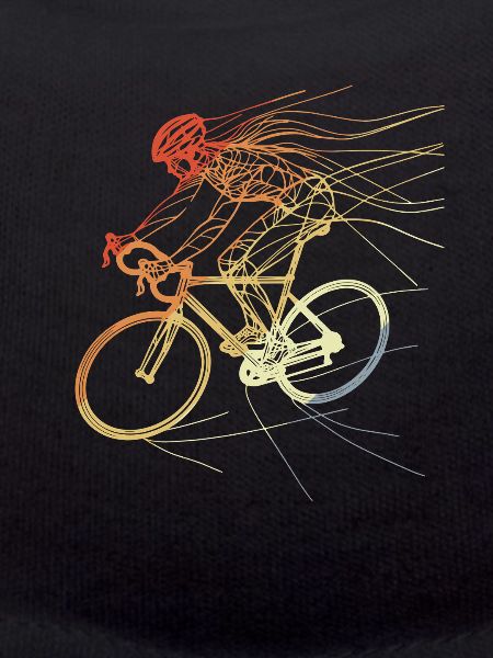 Radfahrerin Zeichnung