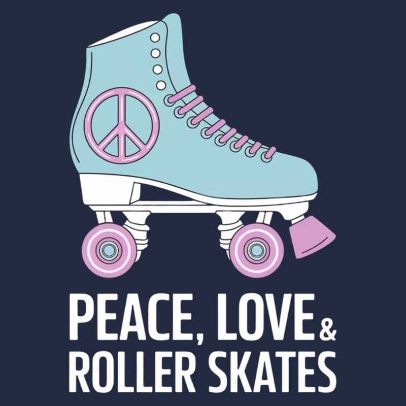 Peace Love Roller Skates Design