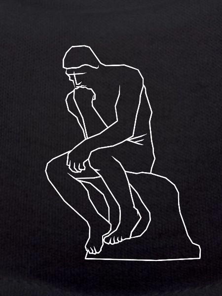 Die Denker-Statue Strichzeichnungen