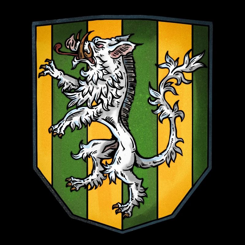 Wappen silber Wildschwein
