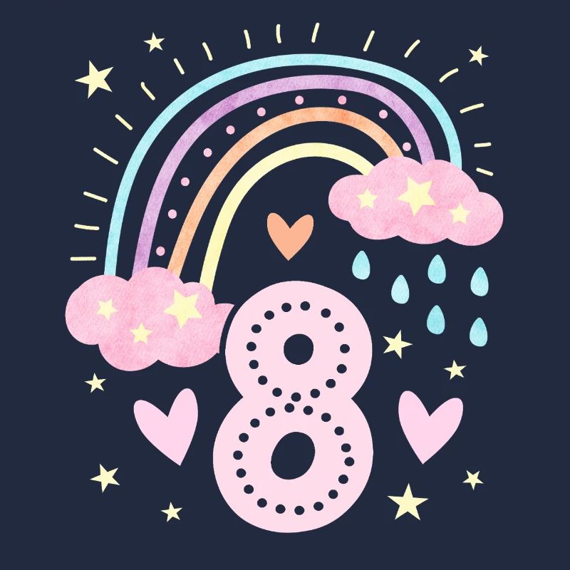 Geburtstag 8 Mädchen Regenbogen Fee Acht 8 Jahre