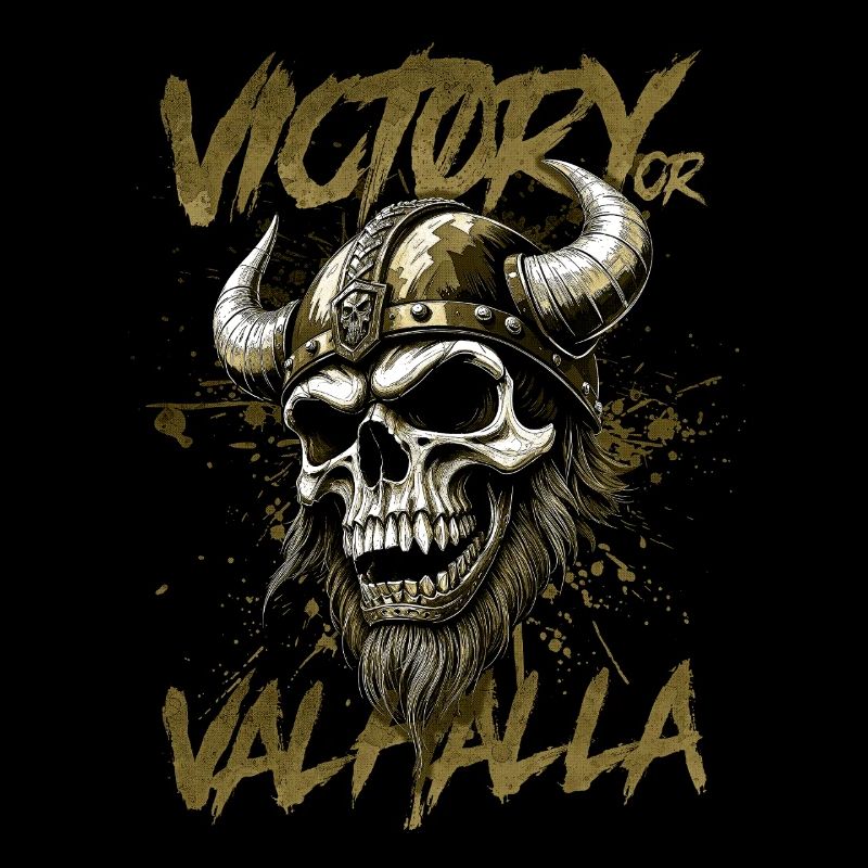 Nordischer Wikingersieg oder Walhalla