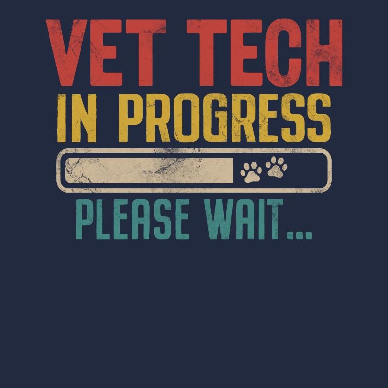 Vet Tech In Progress Retro Future Veterinarian