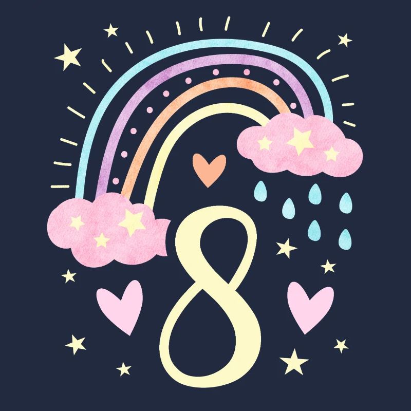 Geburtstag 8 Mädchen Regenbogen Fee Acht 8 Jahre