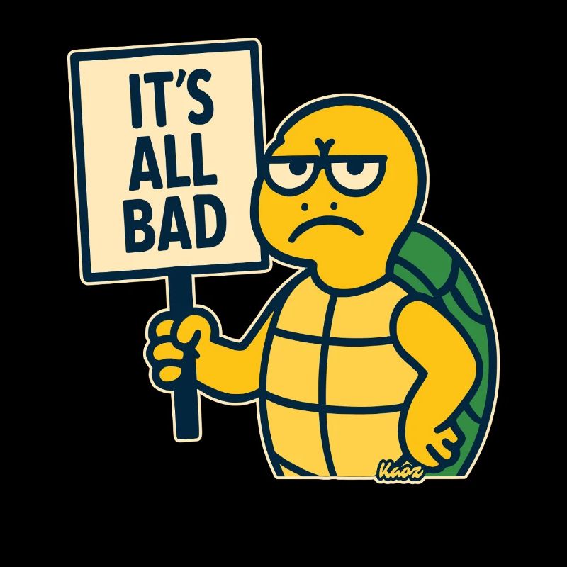 Schlechte Laune Schildkröte: Alles ist schlecht