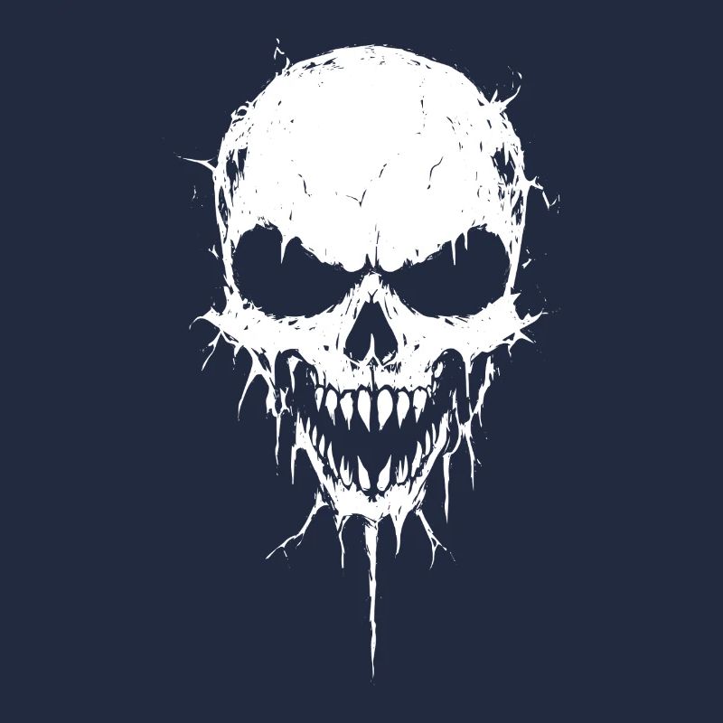 Melting skull with grinning grimace