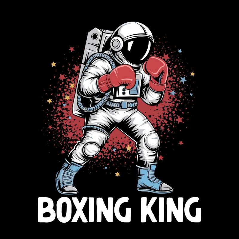 Un astronaute Boxe Roi Boxer Sport Force