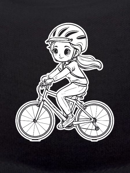 Female cyclist sketch