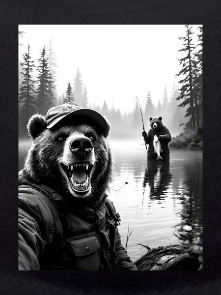 Selfie d’ours de pêche