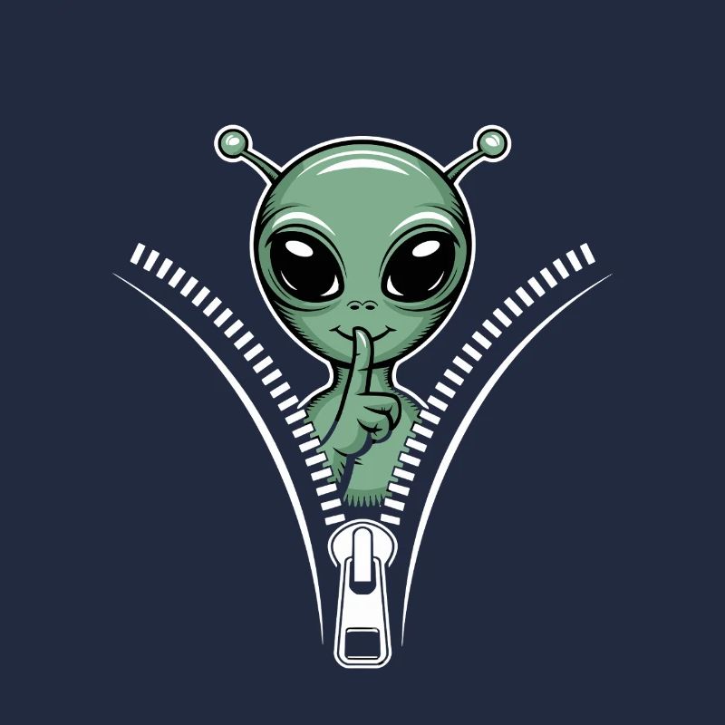 Drôle d’extraterrestre avec conception de fermeture éclair