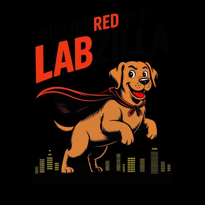 Labzilla – Foxred Labrador in Monster Mode