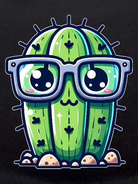 Cactus with glasses