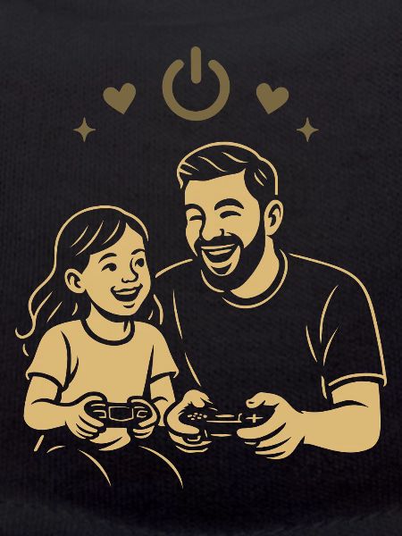 Dad & Daughter Gaming - Retro Style