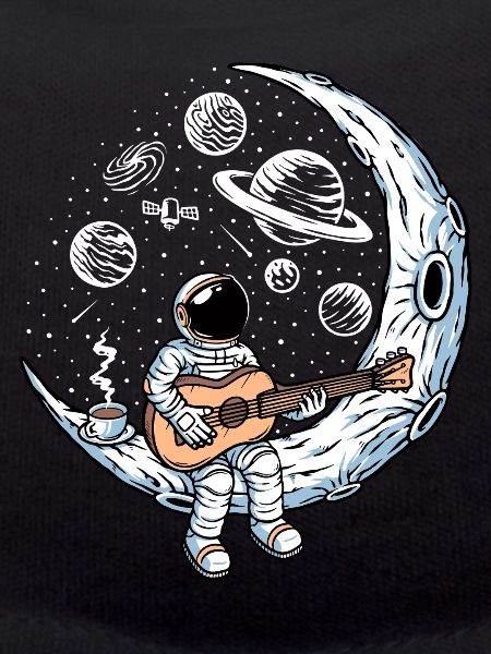 Astronaut Playing Guitar