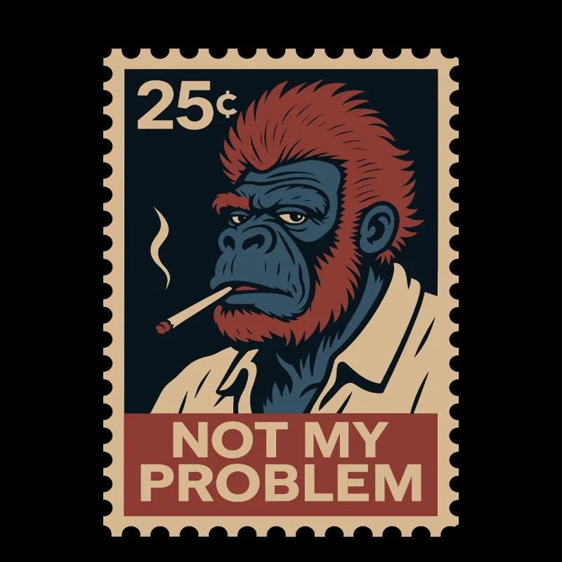 Nicht mein Problem: Affe mit Haltung