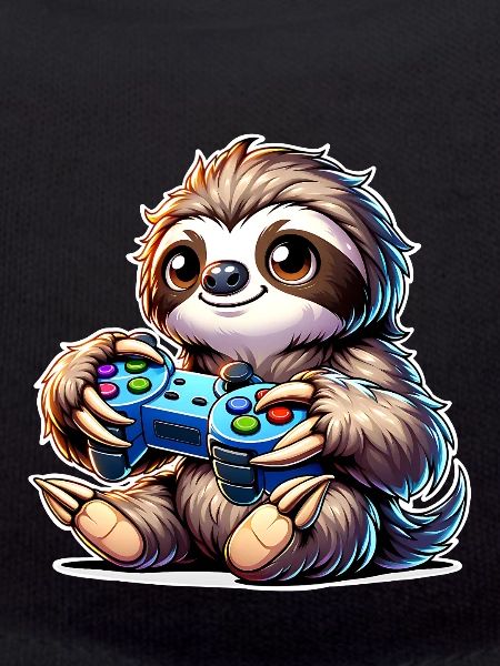 Sloth Gamer Gaming Nerd