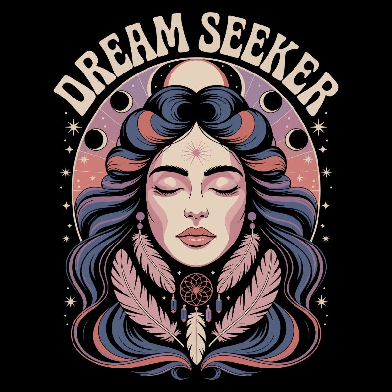 Dream Seeker Mystic Moon Phase Artwork