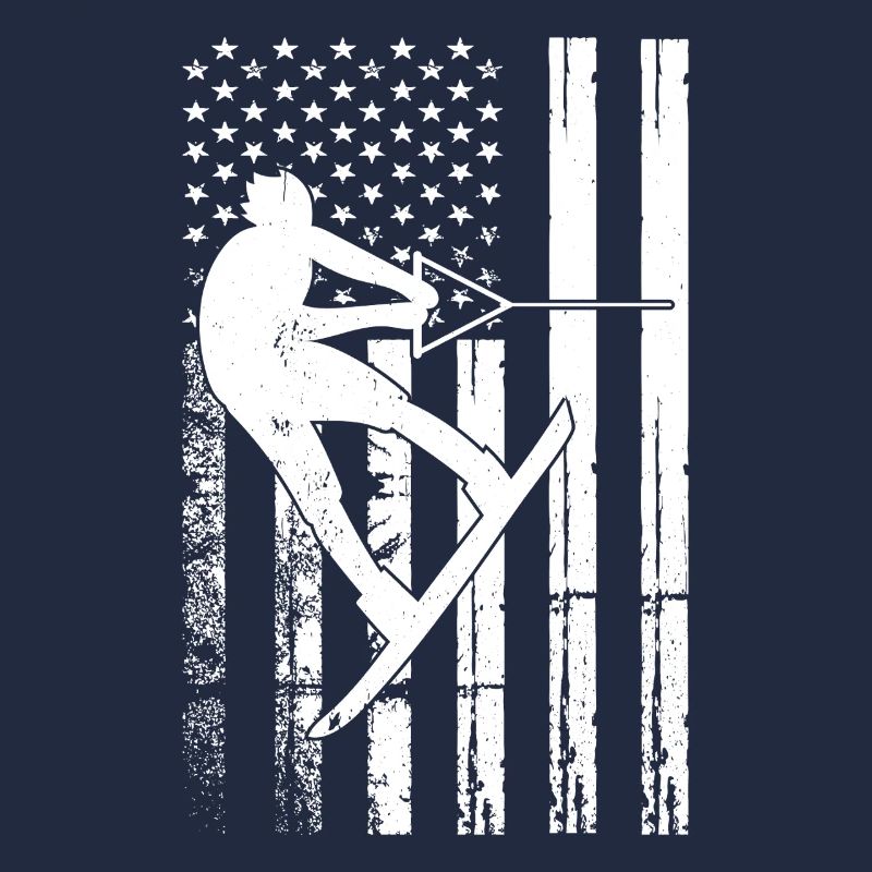 Wakeboarding US Flag Wakeboarding Wakesurfing