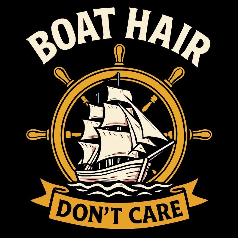 Boot Haar Don't Care Lustiger Spruch