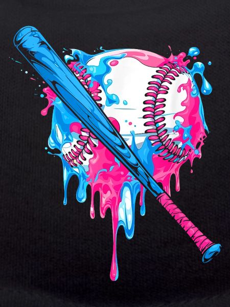 Vibrant baseball heart splash design