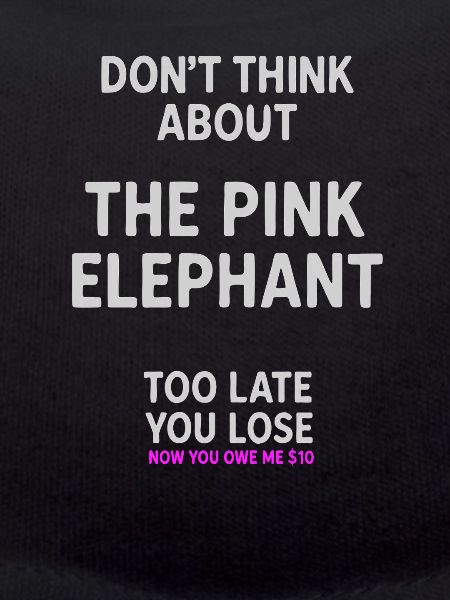 Citation drôle d’avertissement d’éléphant rose