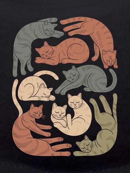 Relaxed Boho Cat Pattern