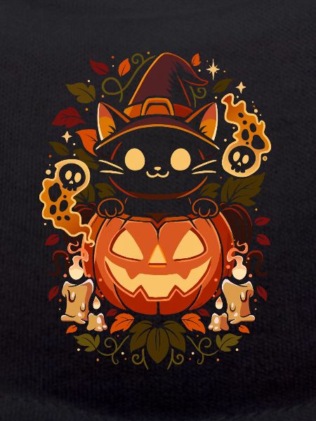 Halloween Pumpkin Cat