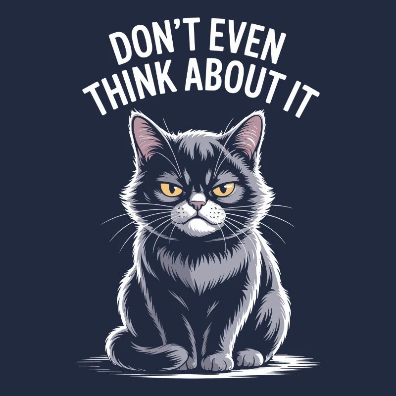 Don't Even Think About It Cat: Humorous