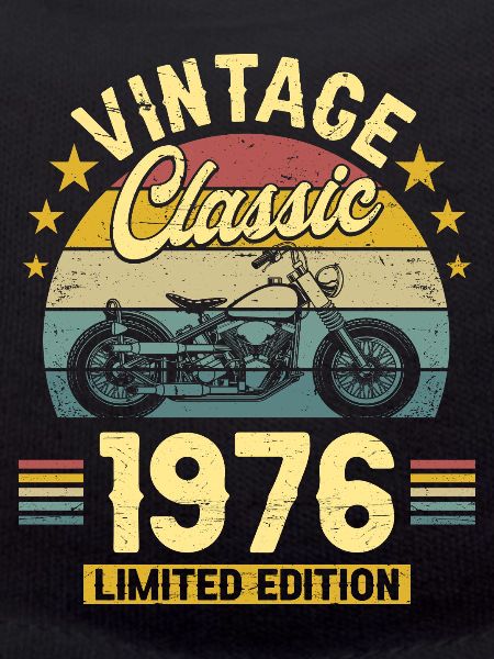 1976 Biker 50th Birthday Man