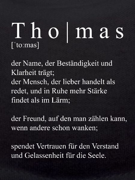 Thomas Définition Typographie
