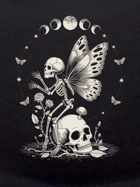 Gothic Skelett Fee mit Mondphasen
