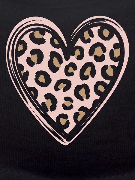 Leopard Muster Herz Design