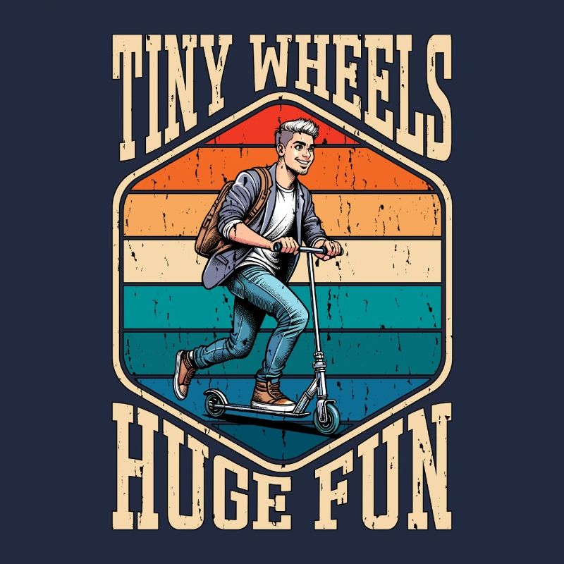Scooter Tiny Wheels Huge Fun Motorcycle Lover