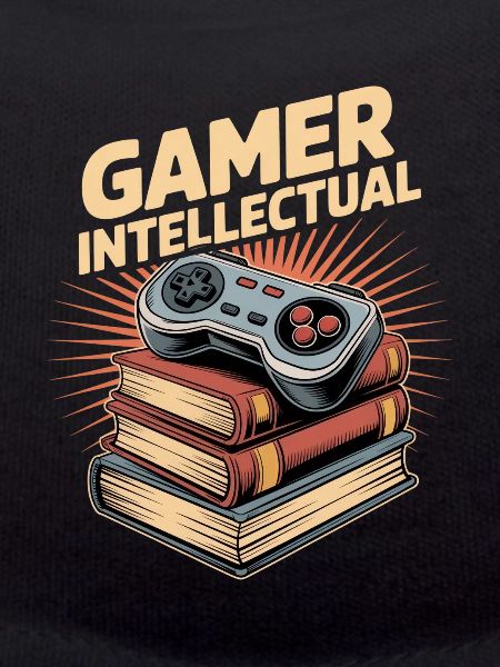 Gamer Intellectual Controller Book Stack