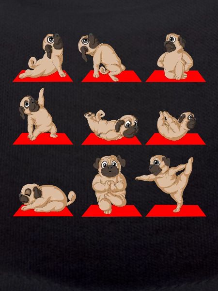 Mops Yoga Namaste Lustig