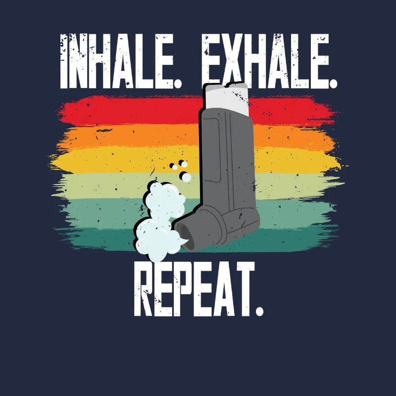 Asthma Asthmatiker Inhale Exhale Repeat