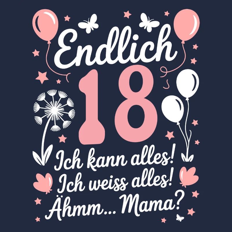 Endlich 18 Geburtstag 18 Jahre Geschenk Spruch