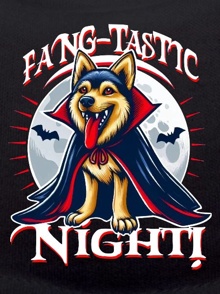 Vampire Dog Fang-tastic Halloween Night