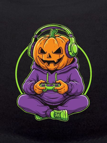 Pumpkin Gamer Halloween Gaming