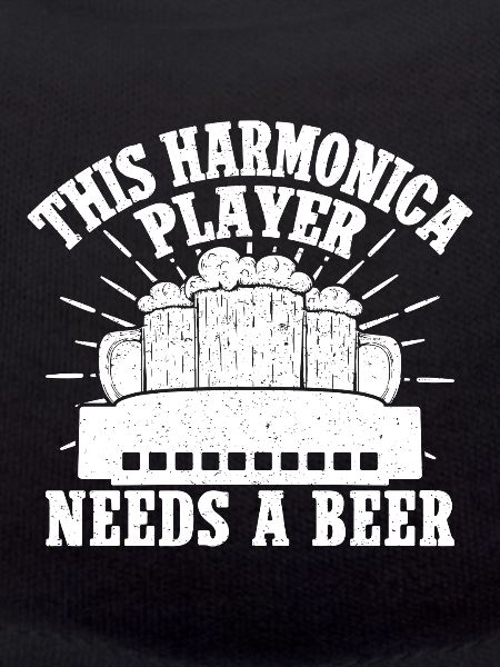 Harmonica Musican Needs A Beer Harmonica