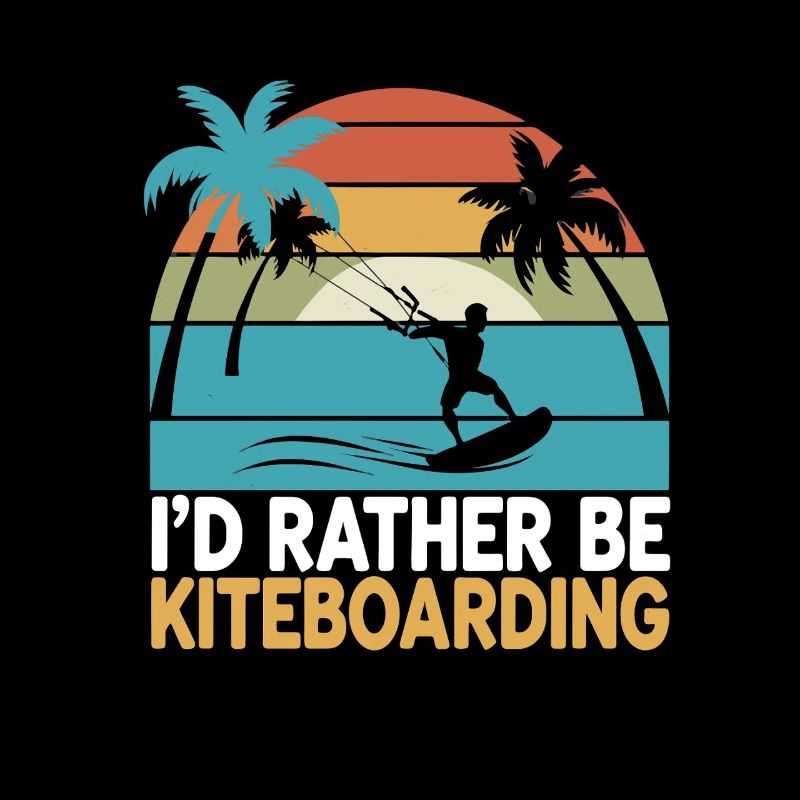 Préférer le kitesurf palmiers coucher de soleil